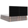 Storage Bed with Mattress Taupe 180 x 200 cm Polyester