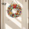 Sparkling Hanging Ornaments Christmas Faux Diamond Art Kit, Santa Snowman Ornament DIY Double Sided Acrylic Pendant with Rhinestones Craft Kit