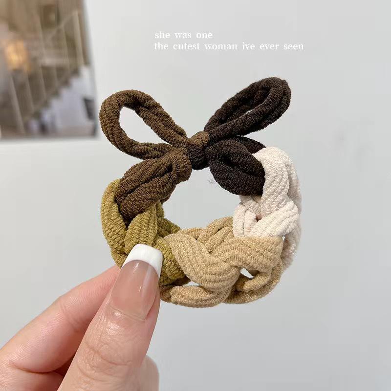 Vielseitige handgestrickte elastische Haargummis für Pferdeschwänze und Haarstyling