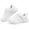 Skechers Girls Synthetic Leather Velcro Lightweight Versatile Classic Sports Shoes Shock Absorbing Comfortable School Sneakers 302644L-WHT