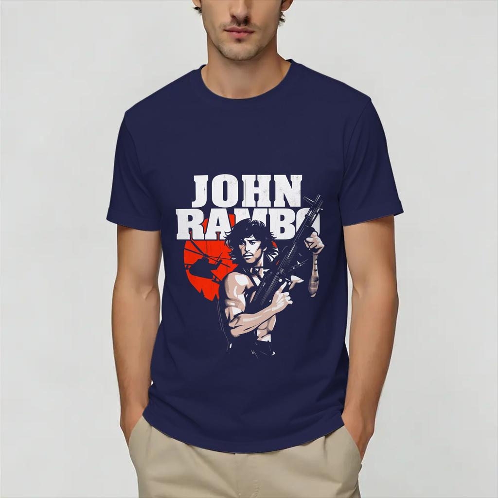 John Rambos Unisexs T Shirt Amazing Tee Shirt Short Sleeve Round Collar Tshirts 100 Cotton Graphic Clothes
