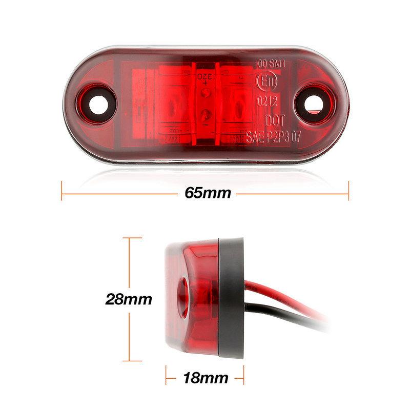 12V 24V Led Amber Warning Lights LED Light Semaphore Clearance Lamp Yellow White Red LED Side Marker Lamp For Trailer Trucks Car