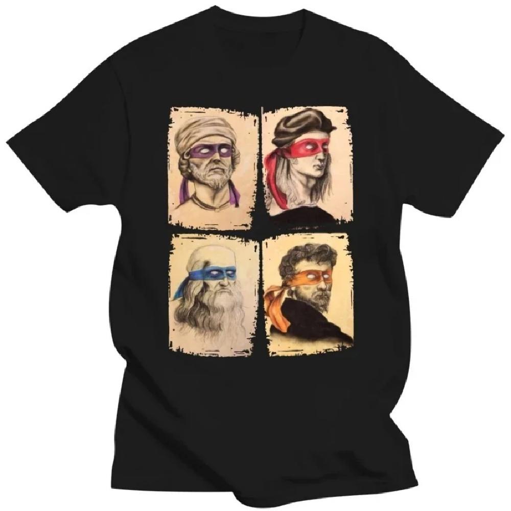

2024Artists Leonardo Da Vinci Casual T Shirt Summer Stuff For Adult Science Turtles Hip Hop TShirt oversized graphic t shirts XXXXXL