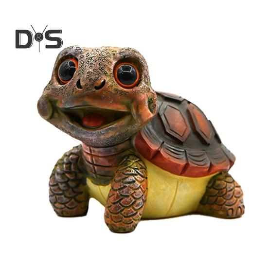 

Садовая статуэтка черепахи, настольное украшение из смолы, мультяшная фигурка черепахи для двора, патио, домашнего внутреннего украшения коричневый