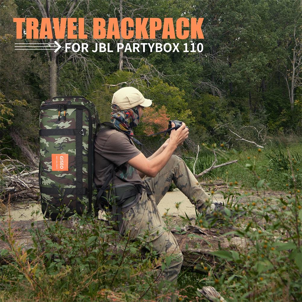 For JBL Partybox 110 Bluetooth Speaker Shoulder Bags Large Capacity Foldable Waterproof Protection Case Breathable Backpack