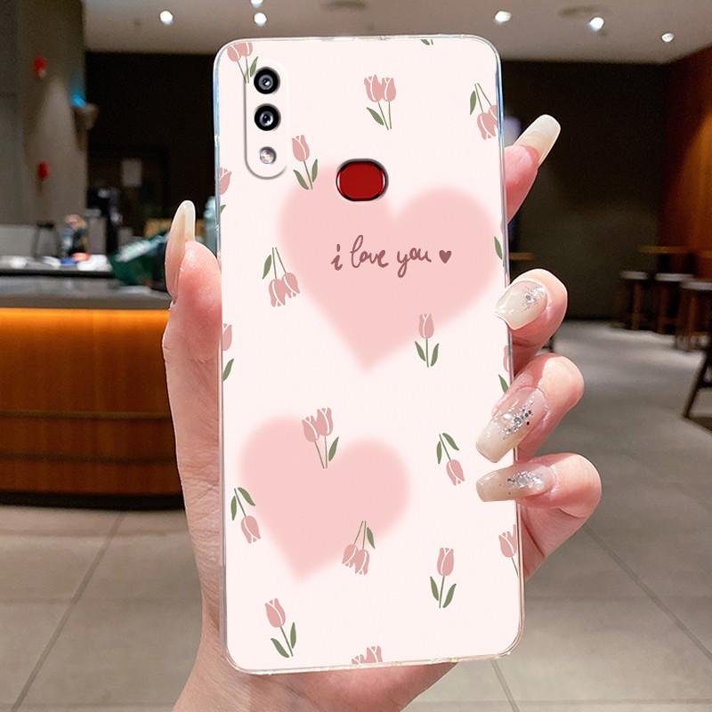 Case For Samsung A10s M01s Clear Silicone Fashion Butterfly Flower Soft Back Cover For Samsung Galaxy A10s Protective Phone Case