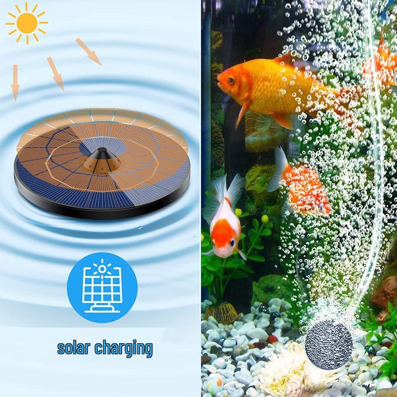 Battery-Free Solar-Powered Floating Oxygenator & Aerator for Garden Fish Tanks & Aquariums