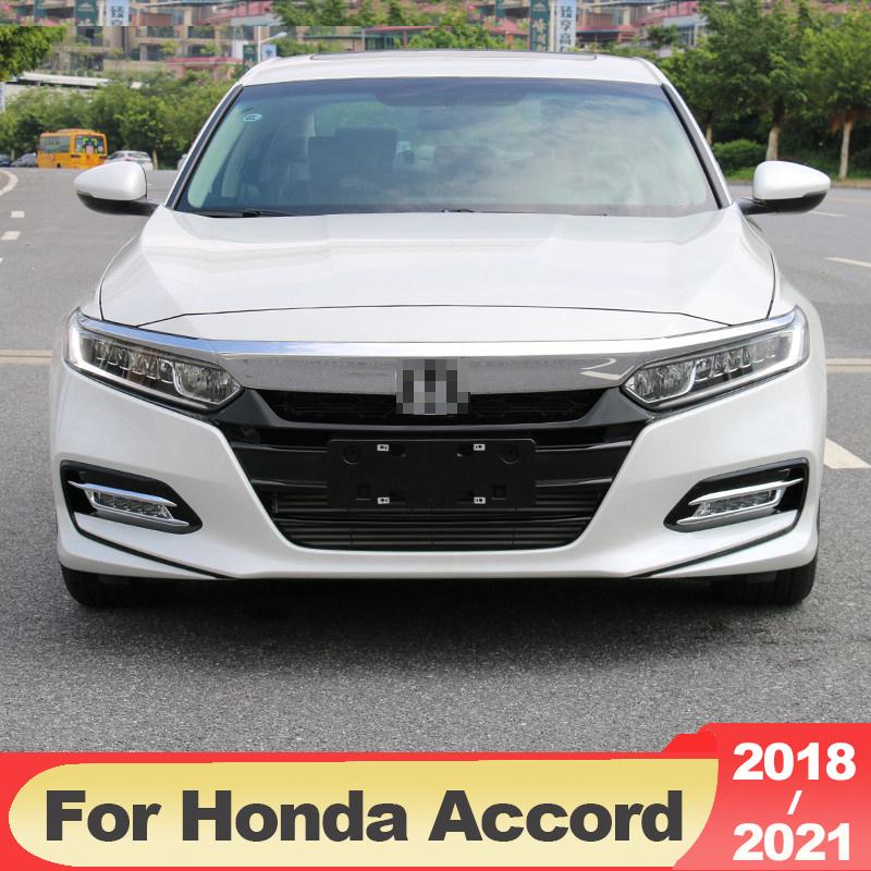 For Honda Accord X 10th 2018    ABS Carbon fiber Front Fog Light Lamp Cover Trim Bumper Reflector Accessories