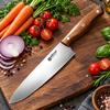 WXCOO Wooden Handle Chef Kitchen Knife High Quality Stainless Steel Sharp Blade Comfort Non‑Slip Versatile Cutting Tool