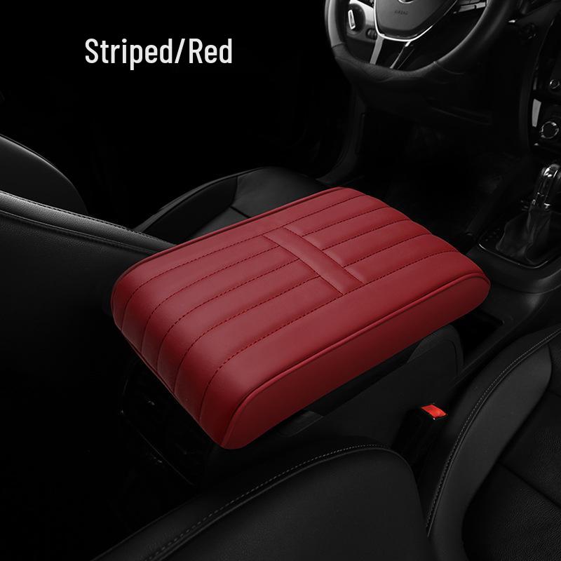 Diamond Quilted Nappa Leather Car Armrest Pad with Memory Foam