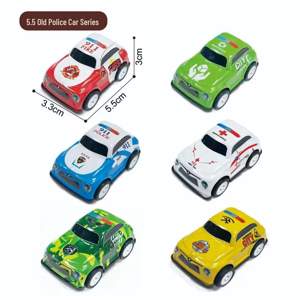 Mini Alloy Pull-Back Racing Car - Durable Tinplate, Inertia-Powered Toy for Boys