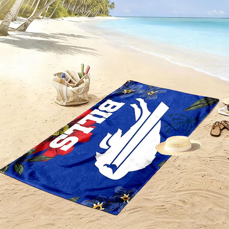 Bills Mafia Print Beach Towel, Large Soft Quick Dry Towel for Beach Camping Swimming