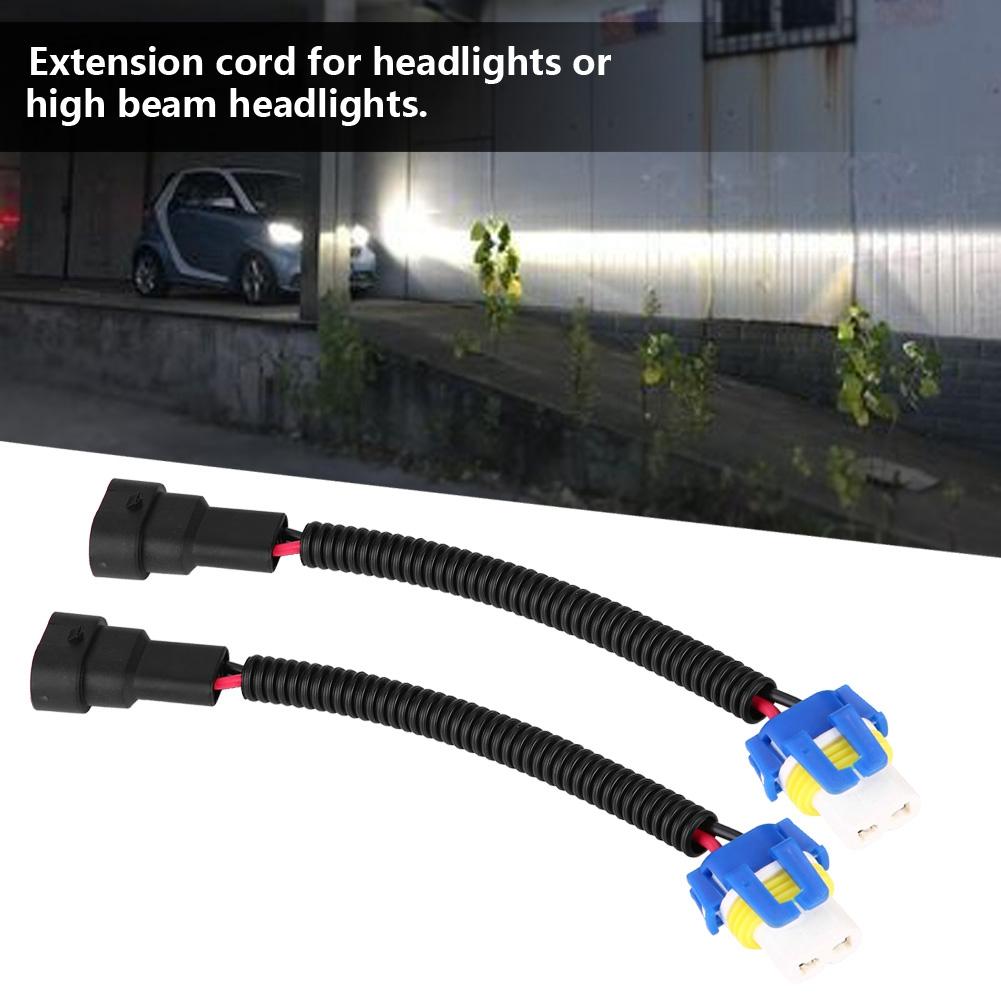 2Pcs 9006 Ceramic Connector Plug Socket Extension Wiring Harness Sockets Adapter