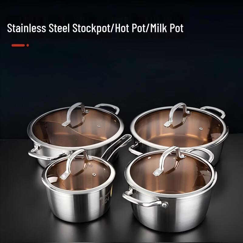 ARKIE 304 Stainless Steel Induction Soup & Milk Pot