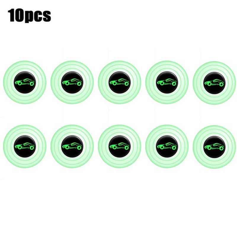 10Pcs Car Door Anti-shock Silicone Pads Hood Trunk Luminous Anti-collision Silicone Protector Stickers Gasket Auto Accessories