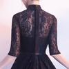 Black evening dress new dignified elegant dignified atmosphere dress socialites party thin medium and long