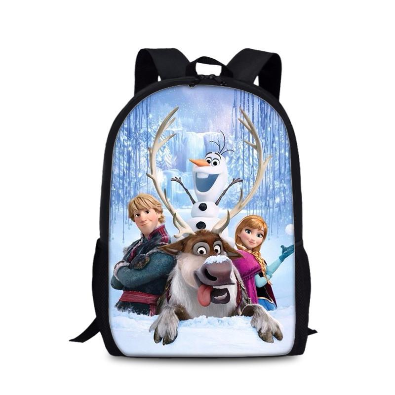 Frozen Childrens Cartoon Backpack With Lightweight Nylon Material For School And Daily Use