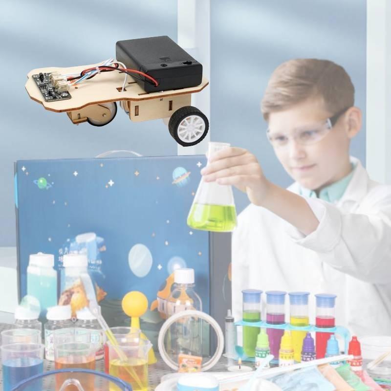 Educational Diy Wooden Science Experiment Tracing Car Model For Elementary School Students Handmade Technology