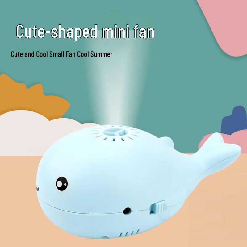 Mini Brinquedo de Baleia Bebê do Oceano: Ventilador Elétrico e Bola Flutuante para Aprendizado Infantil