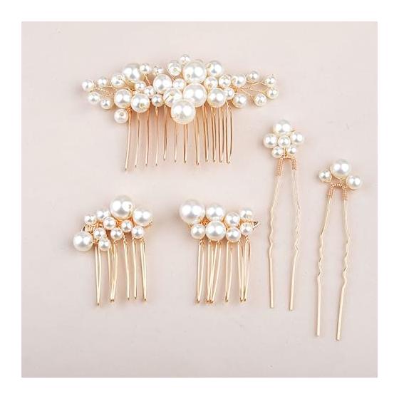 FineGood Pearl Hair Pins U-Pin Hair Accessories Kanzashi Hair Ornaments for Graduation, Entrance Ceremonies, Coming-of-Age Ceremonies, Photoshoots,