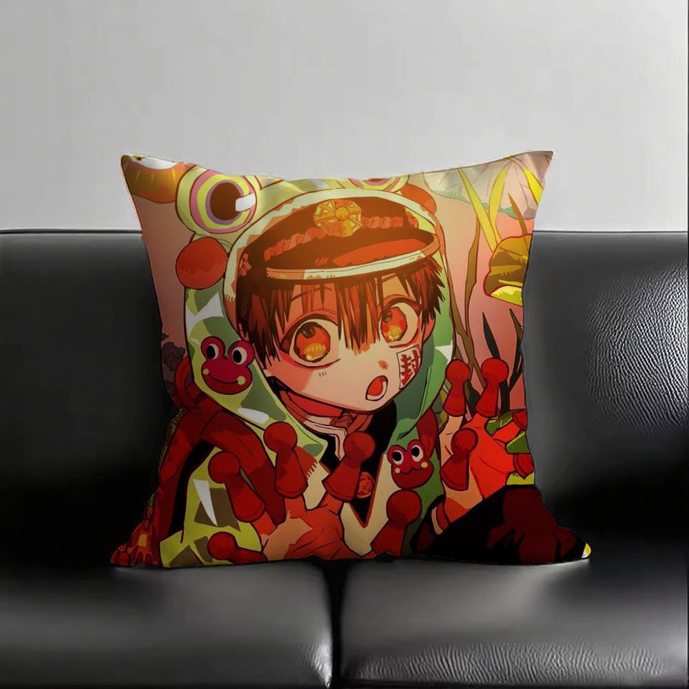 Cute Toilet-Bound Hanako Kun Pillow Case Square Bedroom Sofa Leisure Comfort Cushion Car Living Room Home Decoration