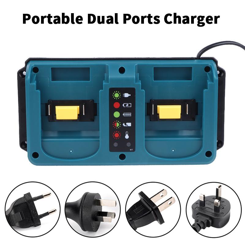 For Makita 18-20V Lithium Battery Rechargeable Portable Mini Dual Ports Charger Bl1860B Bl1850B Bl1830 Bl1840B Bl1860 L1845