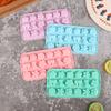 1Pc 18Cavities Flower Bow Tie Silicone Mold DIY Pudding Ice Baking Tools Biscuit Pastry Dessert Fondant Candle Cake Mold