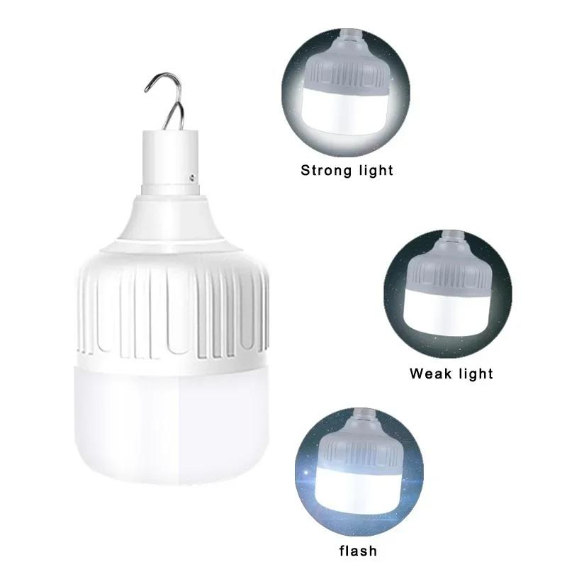 Portable Tent Lamp Battery Lantern Camping Light Outdoor Bulb Emergency Lights for Patio Porch Garden