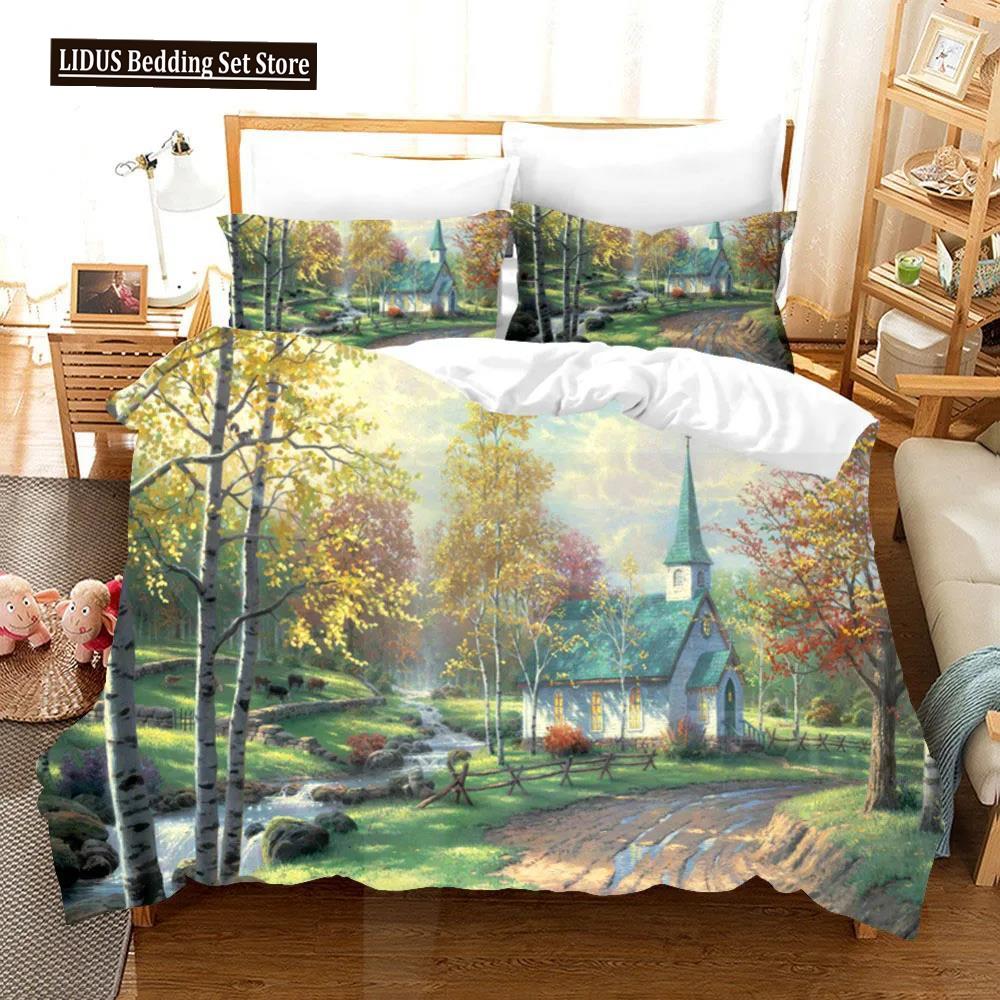 Oil Painting Van Gogh Star Sky Bedding Set Queen King Size Bedroom Decor Quilt Cover Pillowcase 2/3 Pcs Bed Linen Home Textile