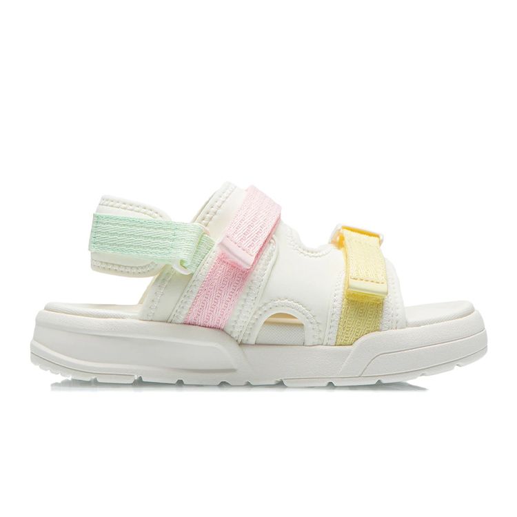 Li Ning Fashion Sports Sandals Kids Footwear White Yellow Pink YKUR010-6