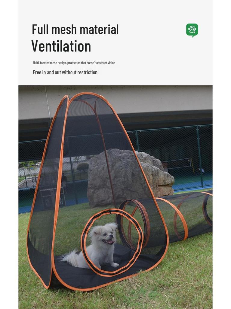 Outdoor Portable Pet Play Tent and Tunnel Set