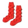 Womens Harajuku Cotton Crew Socks 3D Raised Point Cute Hedgehog Thorns Solid Color Skateboard Middle Tube Calf Socks