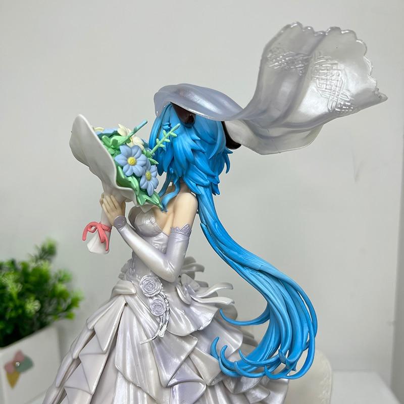 25cm Genshin Impact Anime Figure Ganyu Wedding Dress Action Figure Keqing /Paimon /Klee /Hu Tao Figure Collection Model Doll Toys