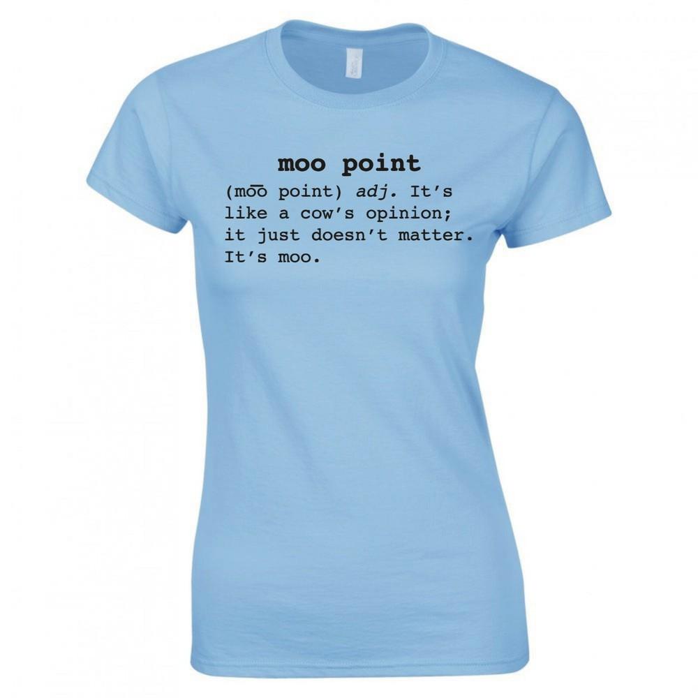 Inspired By Friends Moo Point Quote Skinny Fit TShirt S