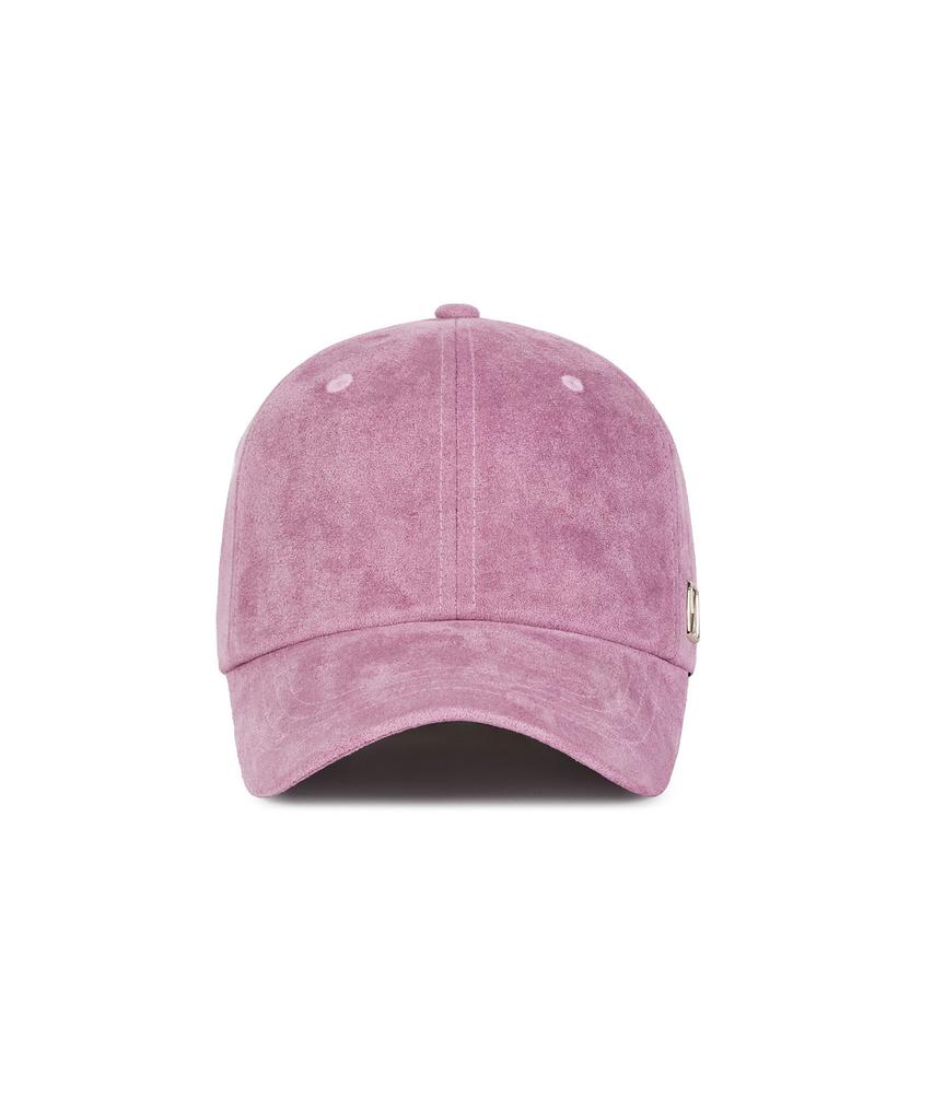 Bajal Va Square Suede Ball Cap Pink