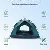 Portable 3-4 Person Automatic Double Layer Tent - Rainproof & Sunproof for Camping, Night Fishing, Outdoor Use