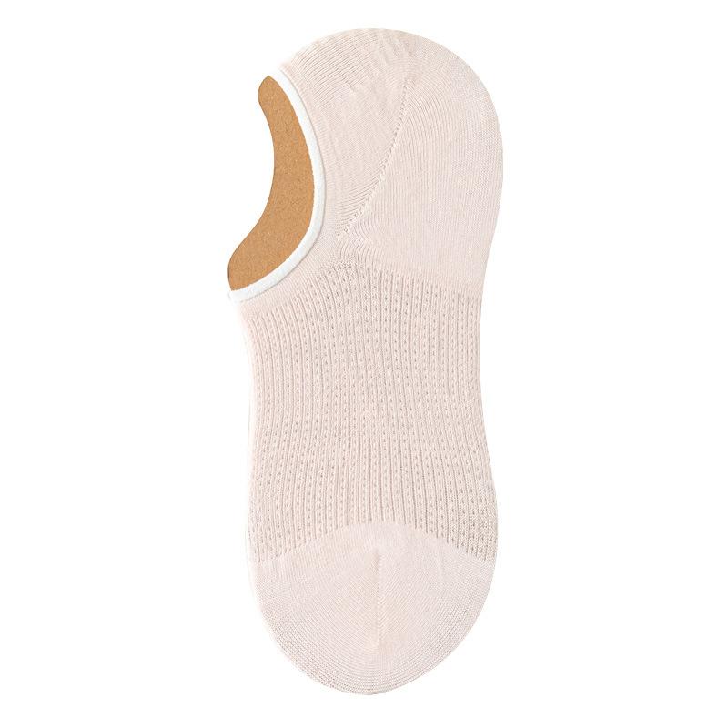 5 Pairs of Women's Summer Ultra Thin Shallow Mouth and 7A Antibacterial Deodorant Invisible Socks