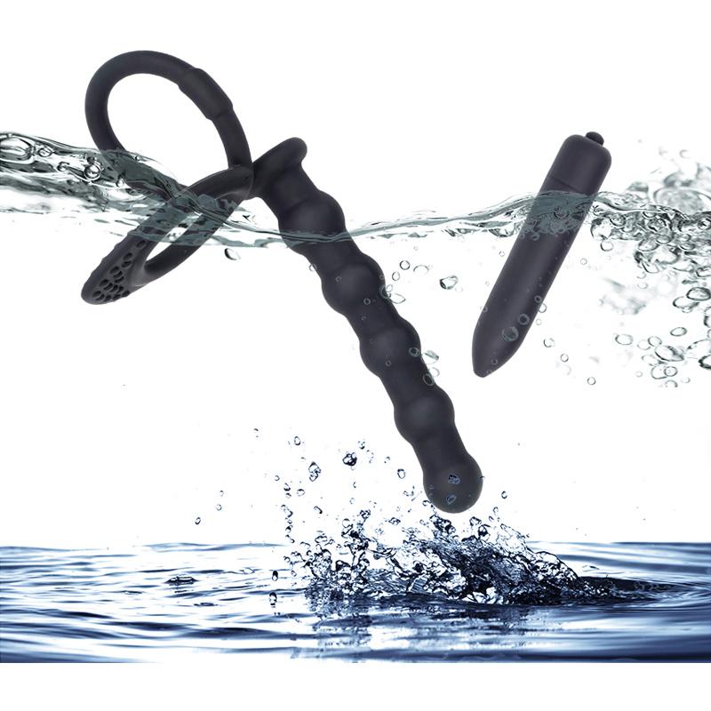 Double Penetration Dildo Penis Vibrator Sex Toys For Couples Anal Beads Butt Plug Sex Ring G Spot Massager For Men Gay Adults 18