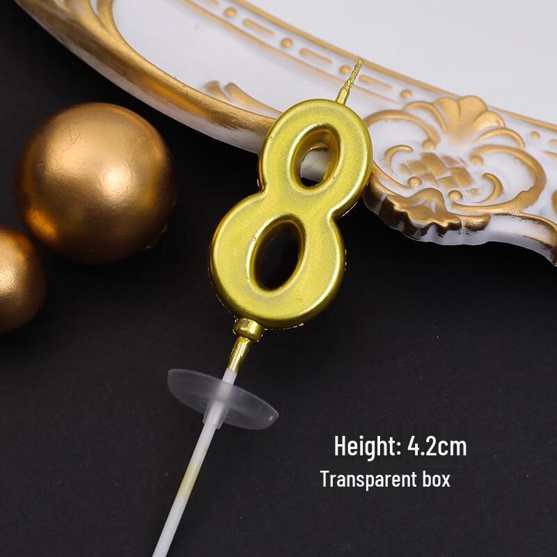 Allied Golden Number Birthday Cake Topper (20-Pack)