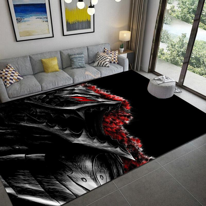 Anime Berserk Pattern Carpets Bedroom Play Mats Bedroom Decor Carpet Livingroom Rug Crawl Mat Christmas Gift Rug Tapetes Tapis