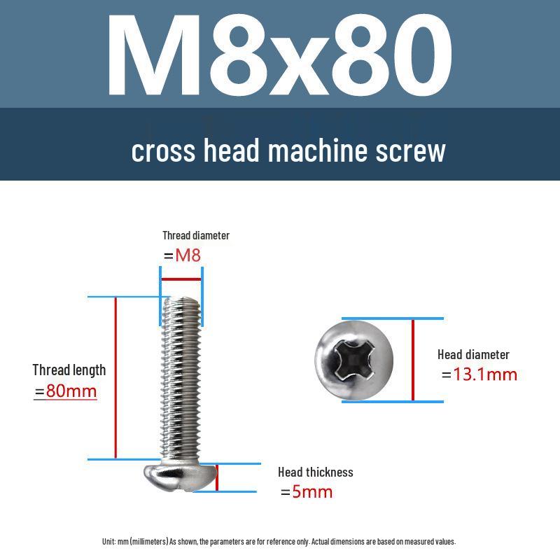 Yigu Direct 304 Edelstahl Kreuzschlitz Senkkopfschrauben M6-M10 Maschinengewinde