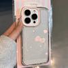 Pink kitty cat is suitable for Apple 14/15promax mobile phone case 16 transparent 13/11 cute 12 soft case 7/8.