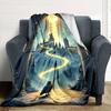1pc Longing for the Castle Flannel Blanket Soft Warm Throw for Home, Office, Travel, All-Season Cozy Bedding GiftL1083