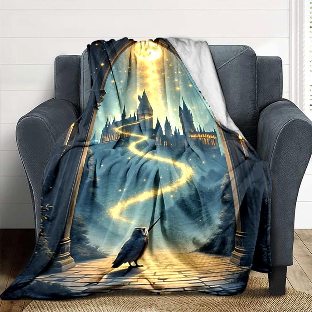 1pc Longing for the Castle Flannel Blanket Soft Warm Throw for Home, Office, Travel, All-Season Cozy Bedding GiftL1083