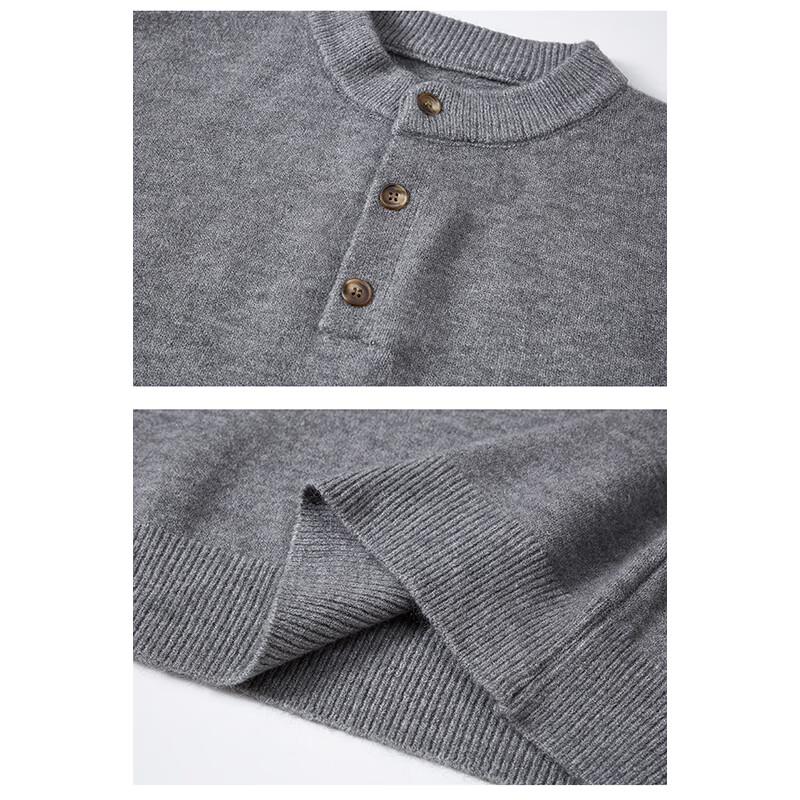 Wassup Sohot Old Money Style Men's Henley Collar Pullover Sweater