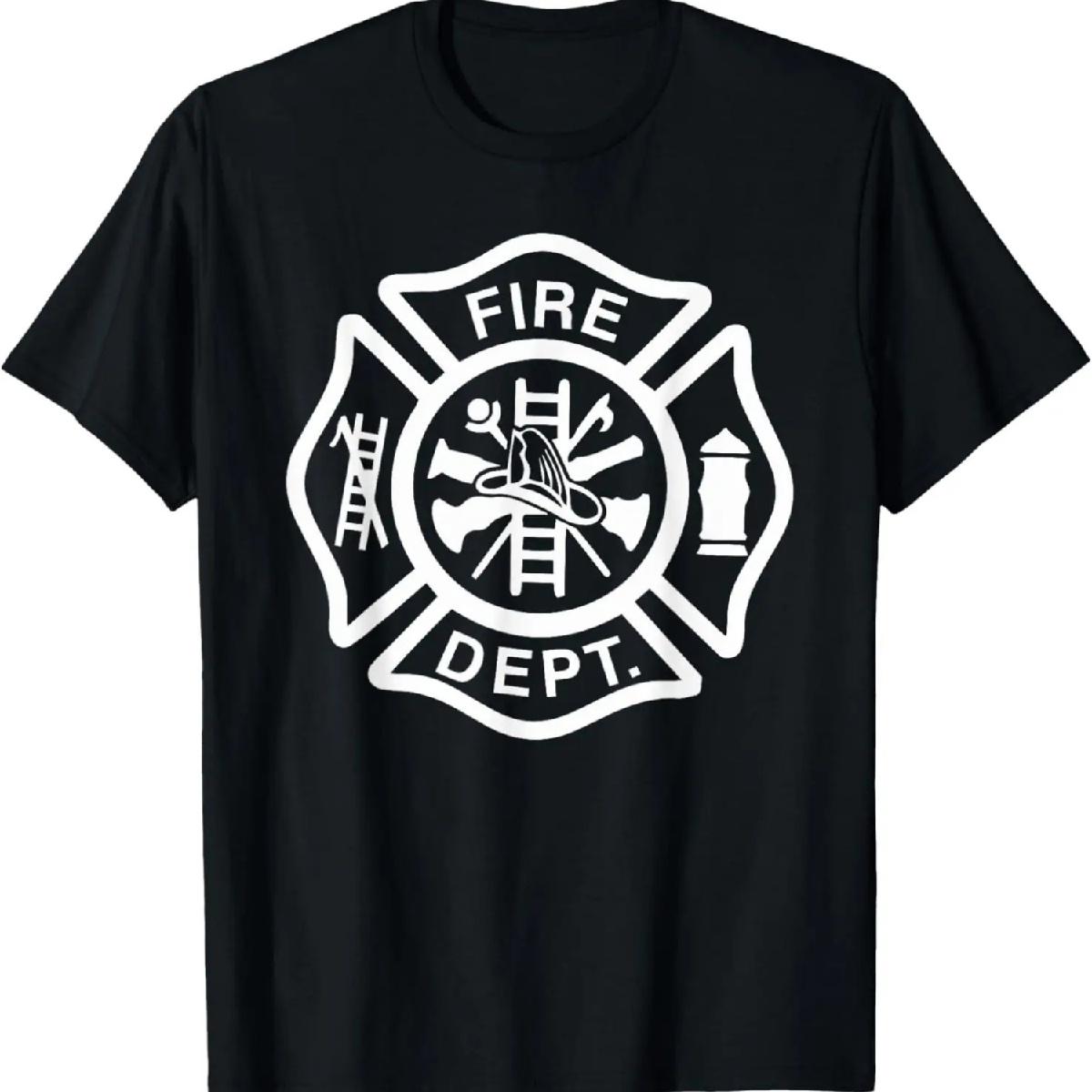 

Fire Department Logo Uniform Fireman Symbol Firefighter Gear T-Shirt(1) XXXXXL чорний