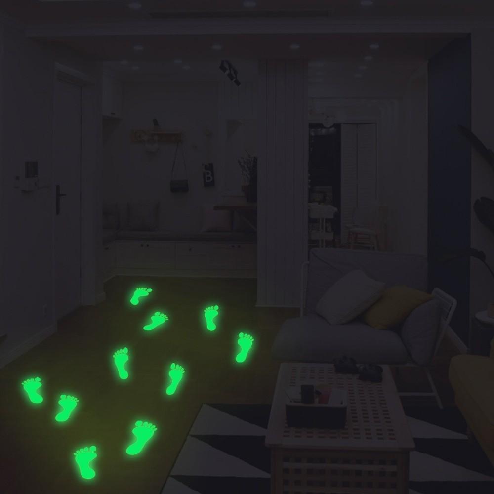 Self-Adhesive 2D Flat Footprint Sticker Waterproof Floor Wall Stickers Bedroom