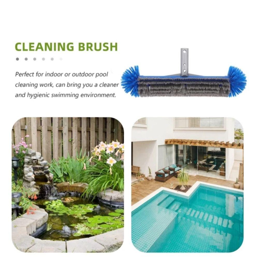 Round Head Bristles Pool Cleaning Brush 17 Inch Algae Removal Brush Swimming Pool