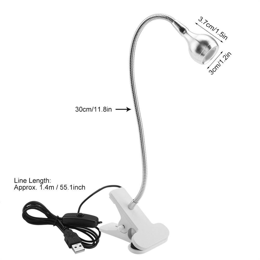 With Clip USB LED Table Light Adjustable Gooseneck LED Clip On Light  Repairing Phones