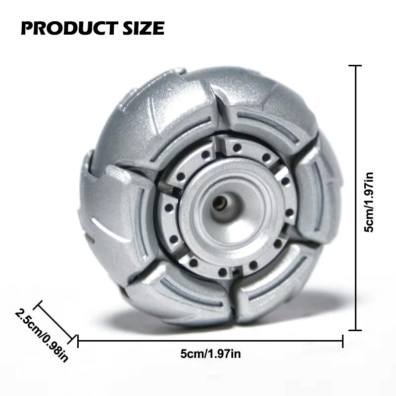 1PC Metal Fingertip Gyroscope with Rotating Chain Open Design Irritable EDC Stress Relief Toy for Relief And Entertainment